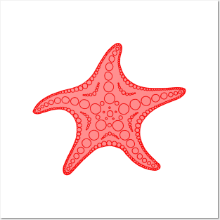 Starfish (red) Posters and Art